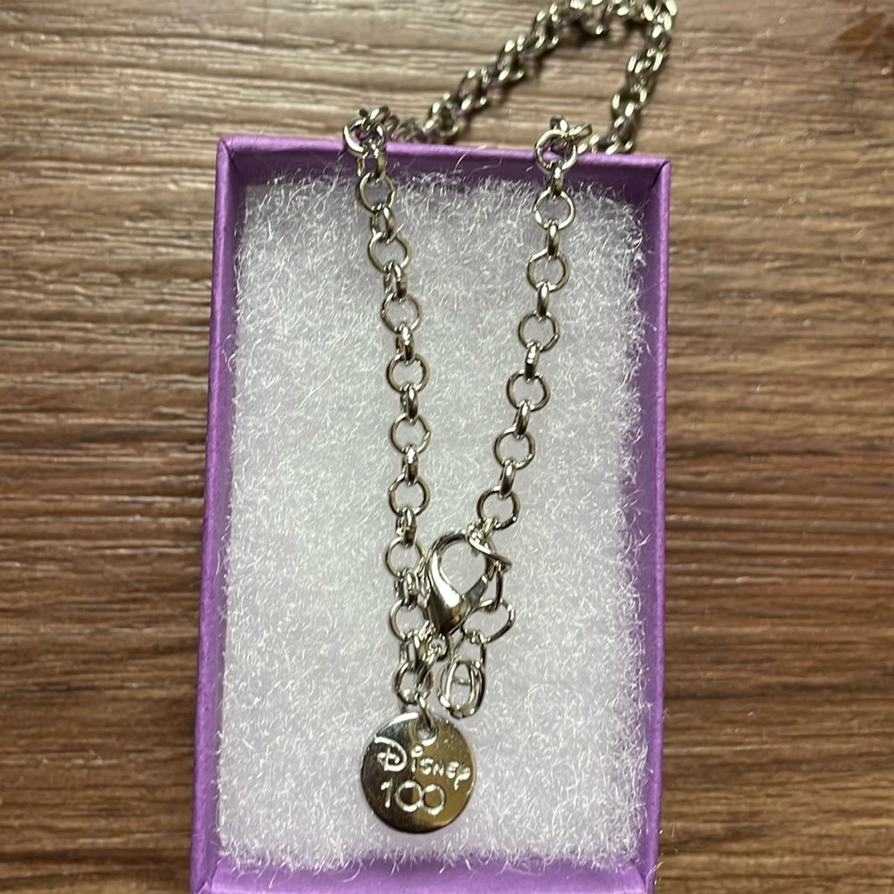 Disney Silver bracelet for charms by Disney in celebration of 100 yrs.